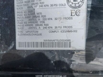 WA1MAAF70JD024585 2018 AUDI
