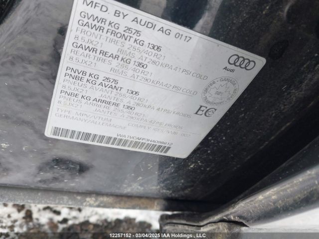 WA1VCAFP3HA098612 2017 AUDI