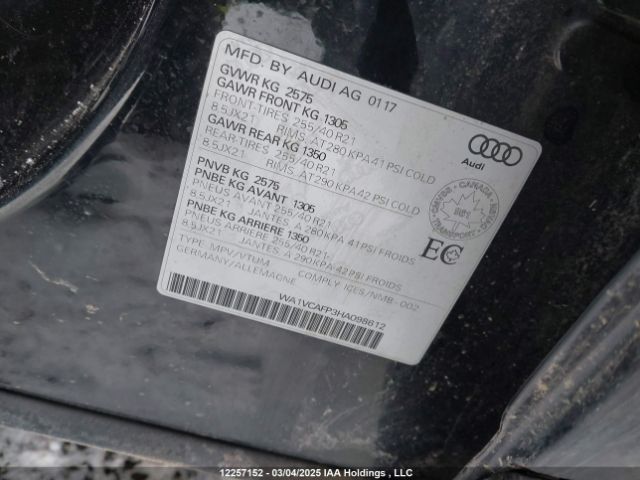 WA1VCAFP3HA098612 2017 AUDI