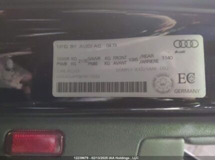 WAUANAF49KN013533 2019 AUDI