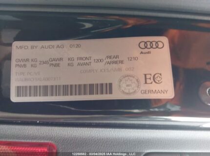 WAUB4CF5XLA007311 2020 AUDI