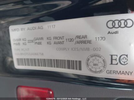 WAUBNCF53JA066758 2018 AUDI