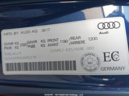 WAUC4CF54JA042279 2018 AUDI
