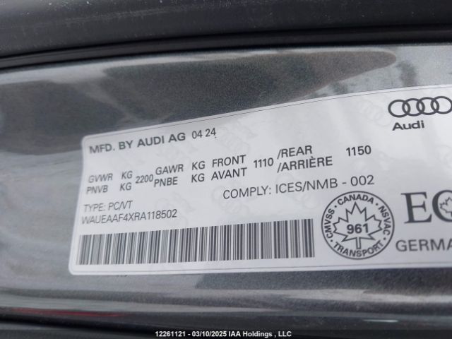 WAUEAAF4XRA118502 2024 AUDI