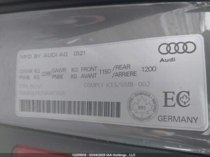 WAUFACF53MA041005 2021 AUDI