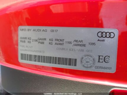 WAUR4AF55JA005613 2018 AUDI