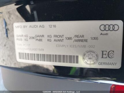 WAUUNAF53JA001549 2018 AUDI