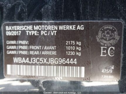 WBA4J3C5XJBG96444 2018 BMW