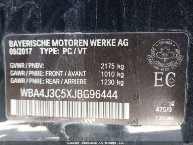 WBA4J3C5XJBG96444 2018 BMW