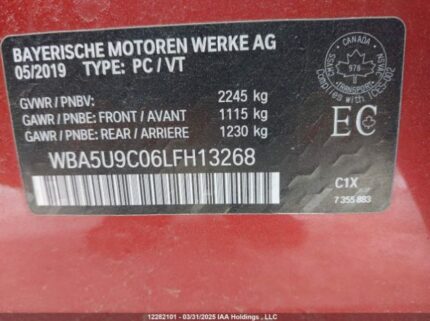 WBA5U9C06LFH13268 2020 BMW