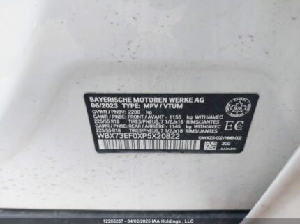WBX73EF0XP5X20822 2023 BMW