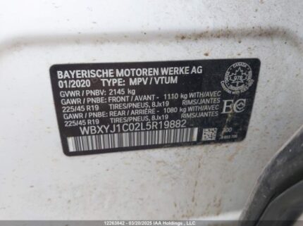 WBXYJ1C02L5R19882 2020 BMW