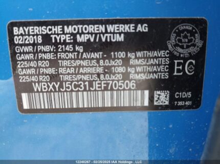 WBXYJ5C31JEF70506 2018 BMW