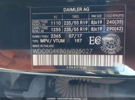 WDC0G4KB0JV025027 2018 MERCEDES-BENZ