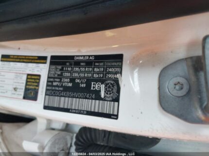 WDC0G4KB5HV007424 2017 MERCEDES-BENZ
