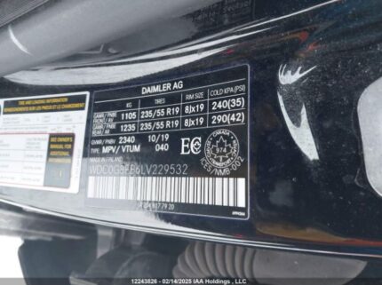 WDC0G8EB6LV229532 2020 MERCEDES-BENZ