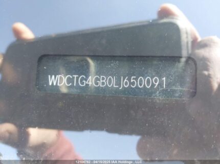 WDCTG4GB0LJ650091 2020 MERCEDES-BENZ