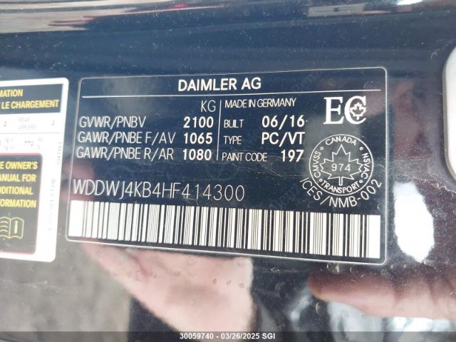 WDDWJ4KB4HF414300 2017 MERCEDES-BENZ