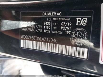 WDDZF8EB5LA712040 2020 MERCEDES-BENZ