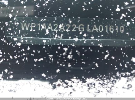 WP1AA2A22GLA01610 2016 PORSCHE