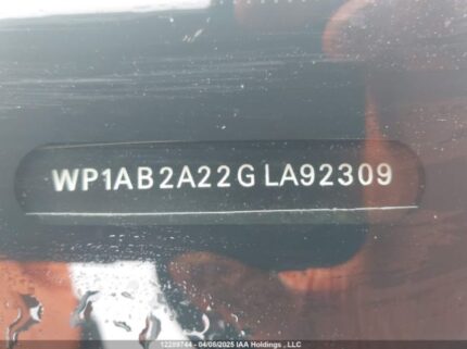 WP1AB2A22GLA92309 2016 PORSCHE