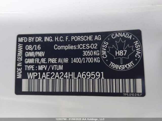 WP1AE2A24HLA69591 2017 PORSCHE