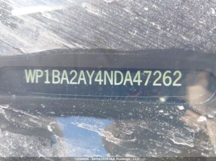 WP1BA2AY4NDA47262 2022 PORSCHE