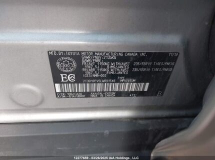 2T3D1RFV5LW091546 2020 TOYOTA