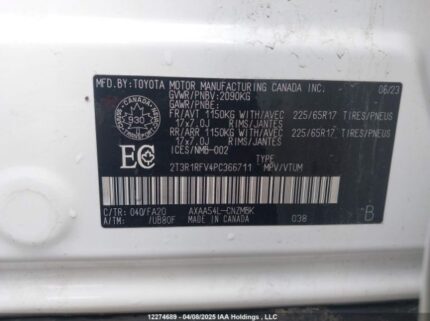 2T3R1RFV4PC366711 2023 TOYOTA