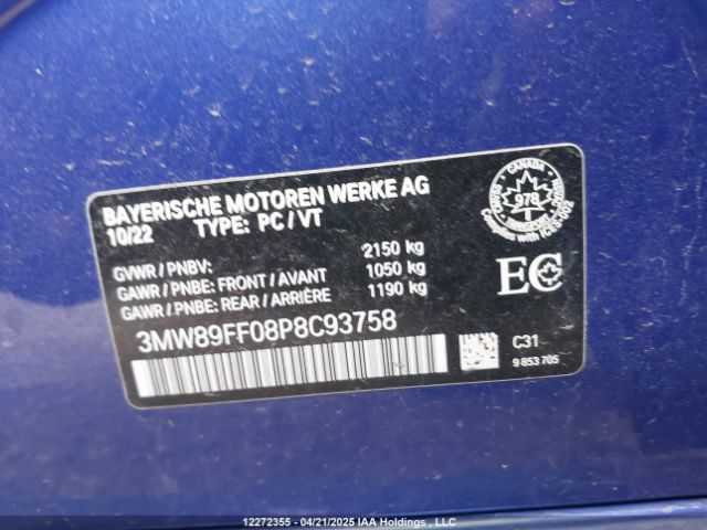 3MW89FF08P8C93758 2023 BMW