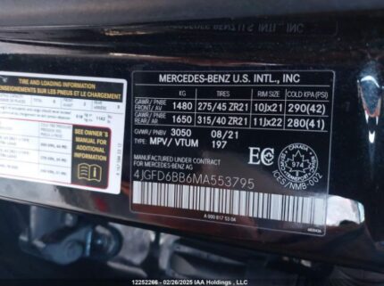 4JGFD6BB6MA553795 2021 MERCEDES-BENZ