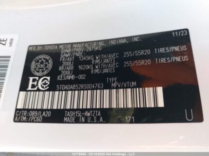 5TDADAB52RS004763 2024 TOYOTA