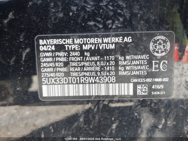 5UX33DT01R9W43908 2024 BMW