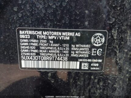 5UX43DT08R9T74438 2024 BMW