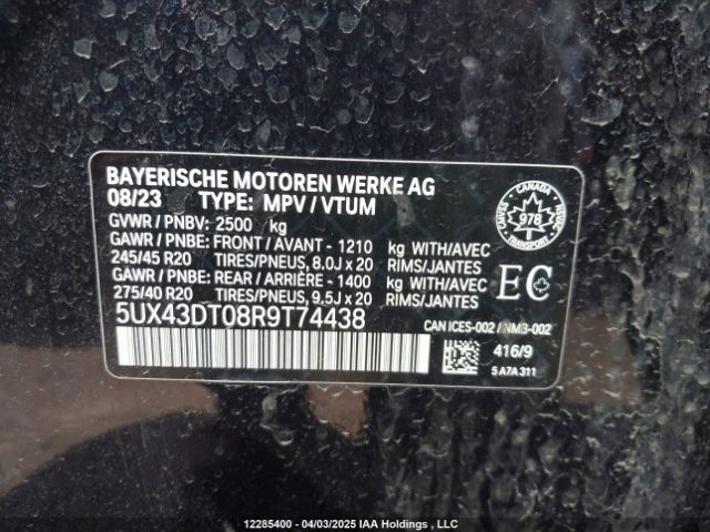 5UX43DT08R9T74438 2024 BMW