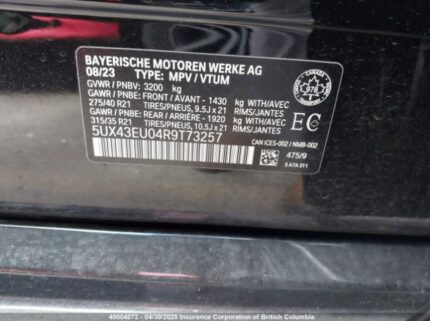 5UX43EU04R9T73257 2024 BMW