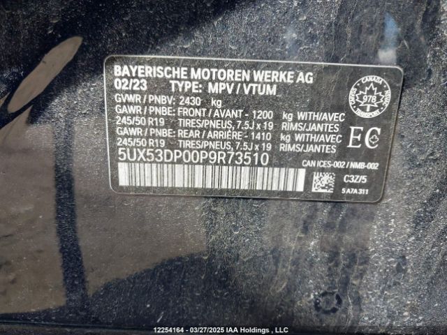 5UX53DP00P9R73510 2023 BMW