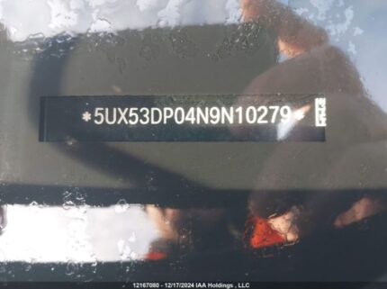 5UX53DP04N9N10279 2022 BMW