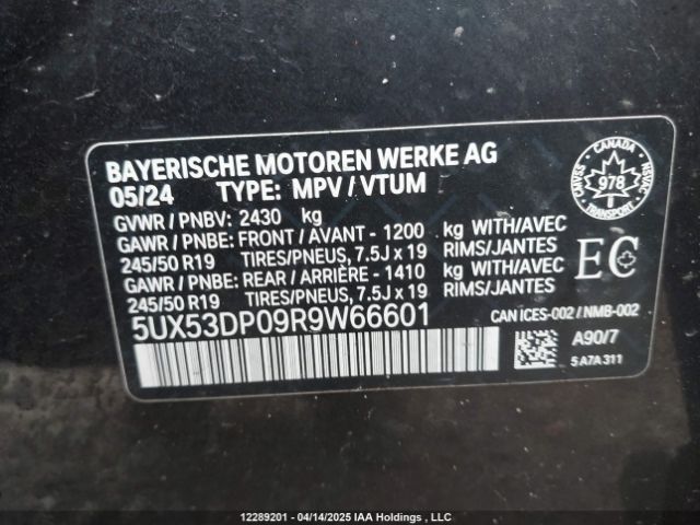 5UX53DP09R9W66601 2024 BMW