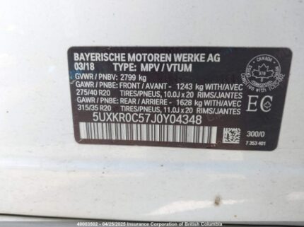 5UXKR0C57J0Y04348 2018 BMW