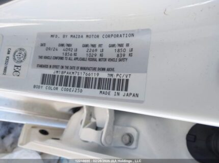 JM1BPAKM7S1766119 2025 MAZDA