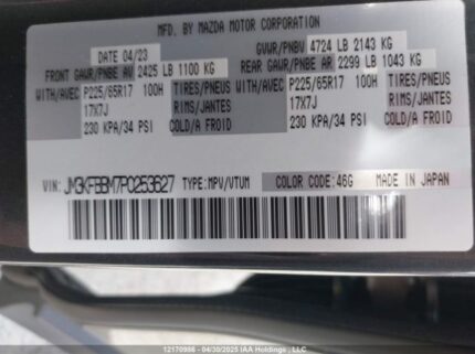 JM3KFBBM7P0253627 2023 MAZDA