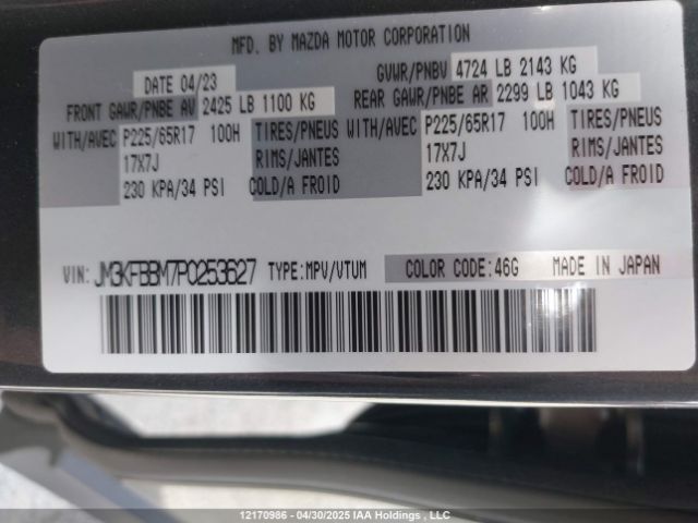 JM3KFBBM7P0253627 2023 MAZDA