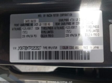 JM3KFBBM7P0253627 2023 MAZDA