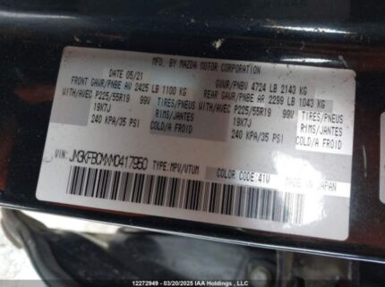 JM3KFBCMXM0417950 2021 MAZDA