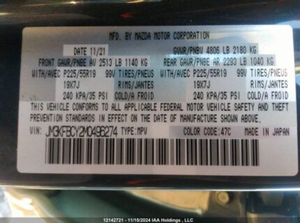 JM3KFBCY2M0496274 2021 MAZDA