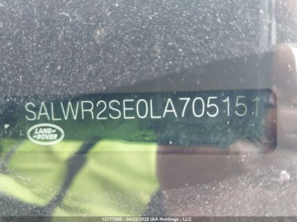 SALWR2SE0LA705151 2020 LAND ROVER