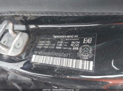 W1K5J4HB0SN507671 2025 MERCEDES-BENZ