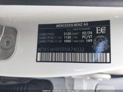 W1K5J4HB5RN474032 2024 MERCEDES-BENZ