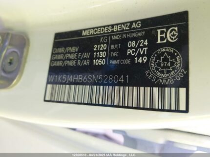 W1K5J4HB6SN528041 2025 MERCEDES-BENZ